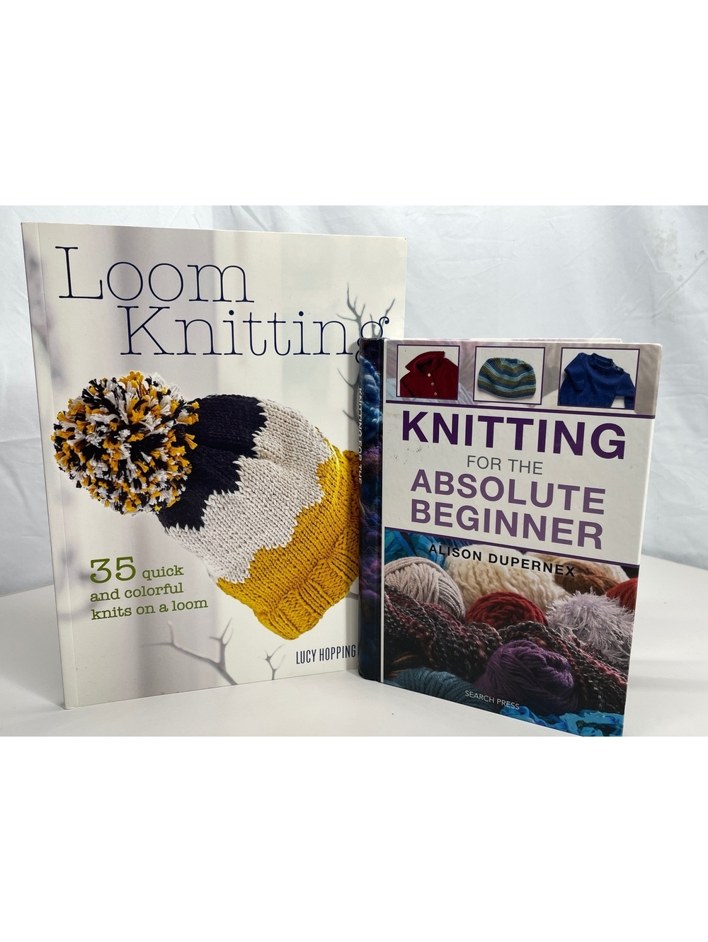 Knitting for the Absolute Beginner & Loom Knitting Books Set
